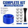 5/8" ID Silicone Heater Hose 5ft, 5 Clamps 10 Zip