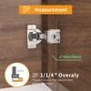 Chibery 50 Pack 1-1/4" 4D Concealed Hinges for Face Frame