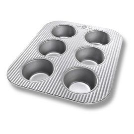 USA Pan Nonstick Toaster Oven 6 Cup Muffin Pan, Aluminized Steel