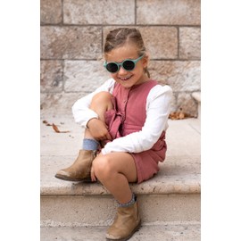 BEABA, Sunglasses for Children 4-6 Years Old, 100% UV Protection - CAT 3, Lateral Protection, Optimal Comfort, Adjustable Temples 360°, Sage Green - Sunrise