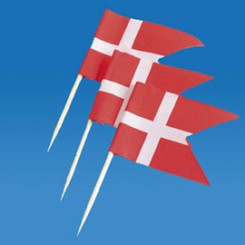 Denmark Flag Toothpicks - 50 Pk.