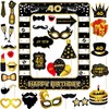 40th Birthday Photo Booth Props and Inflatable Frame, 31 Pcs