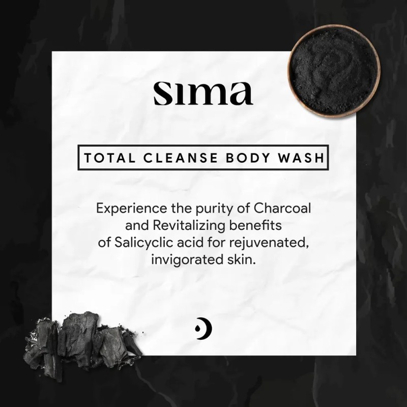 Gel De Baño Sima Charcoal Gentle 500 Ml Con Ácido