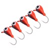 5 PCS Ice Fishing Jigs Kit Winter Fishing Perch Hooks