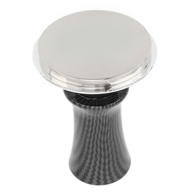 58mm Coffee Tamper Carbon Fiber Elastic Handle Stainless Steel Bottom