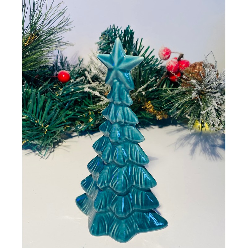 Mezzaluna Gifts 15 cm Dark Green Ceramic Christmas Tree Ornament