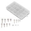 360pcs Screw Nut Set Stainless Steel Flat Washer Spring Washer
