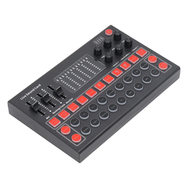 Voice Changer Sound Board LED Display Noise Reduction Bluetooth Dual
