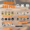 385 PCS Snap Fastener Tool Kit with Snap Buttons for