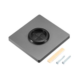 sourcing map Grommet Wall Plate PC Decoration Wall Panel with 1.2 Inch Rubber Cable Pass Through Single Gang Plate Mounts Grey for Low-Voltage Cables Pack of 2