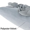 JWH Decorative 3D Rose Flowers Throw Pillow Cover Soft Velvet