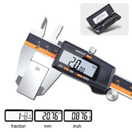 1pc High-Precision Stainless Steel Digital Caliper with LCD Display, 150mm Measuring Range, Fraction/MM/Inch Conversion, 0.01mm Accuracy, Vernier Caliper for Precise Measurements - Durable and Reliable Tool for Professionals and DIY Enthusiasts - Color: 