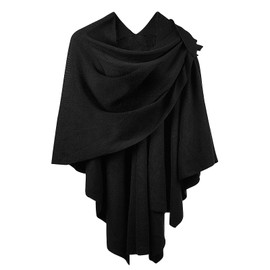 HOTUT Women's Poncho Scarf, Oversized Scarf Cardigans, Soft and Draped, Cape Cardigan Gift for Mother, Thin style
