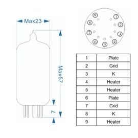 PSVANE PSVANE Horizon Series 12AU7-AT / ECC82 Vacuum Tube Amplifier Matched Pair (2 PACK)