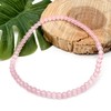 Baby Pink Anklet, 4mm Frosted Glass Beads on Elastic :