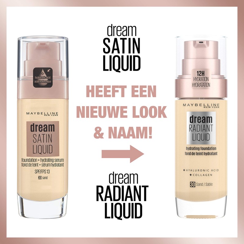Maybelline New York Make-Up, Dream Radiant Liquid Make-Up, Liquid Foundation,