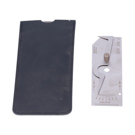 Hyuduo Welding Gauge Single Stainless Steel Undercut Inch Inspection Weld Measuring Tool V‑WAC with Black Bag(Metric System), Depth Gauges