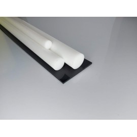 alt-intech® Round Rod Made of PTFE White Diameter 70 mm Length 100 mm Plastic Round Rod (Teflon)