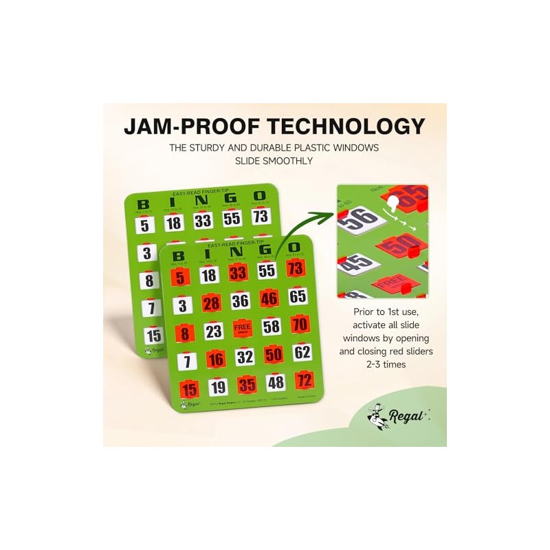 Regal Games Easy Read - Tarjetas de bingo de 5