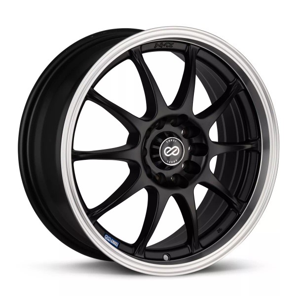Enkei J10 17x7 5x100 38mm Offset Dia Matte Black w/