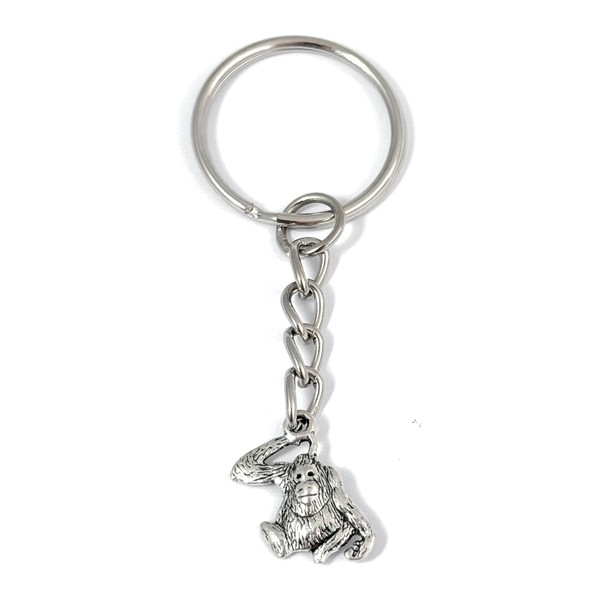 FizzyButton Gifts Monkey Chimpanzee Orangutan Keyring Key Ring with Small