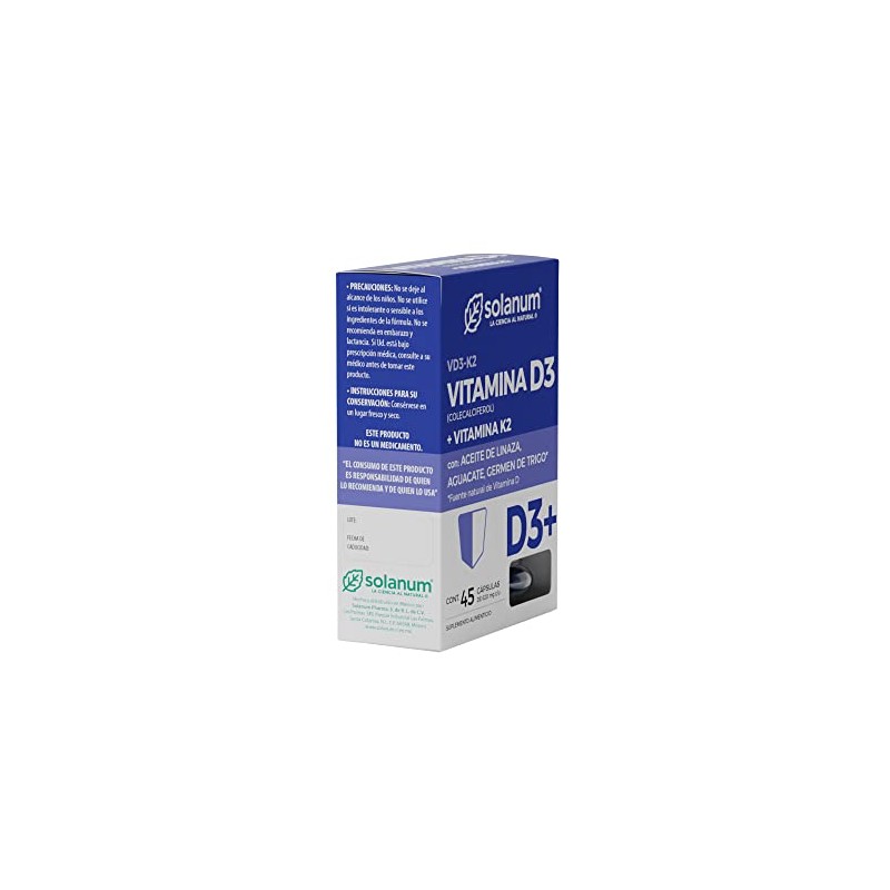 Vitamina D3 + Vitamina K2 | 45 Cápsulas | de