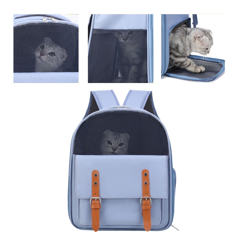 Cat Backpack Large Capacity Portable Breathable Dog Cat Carrying Double