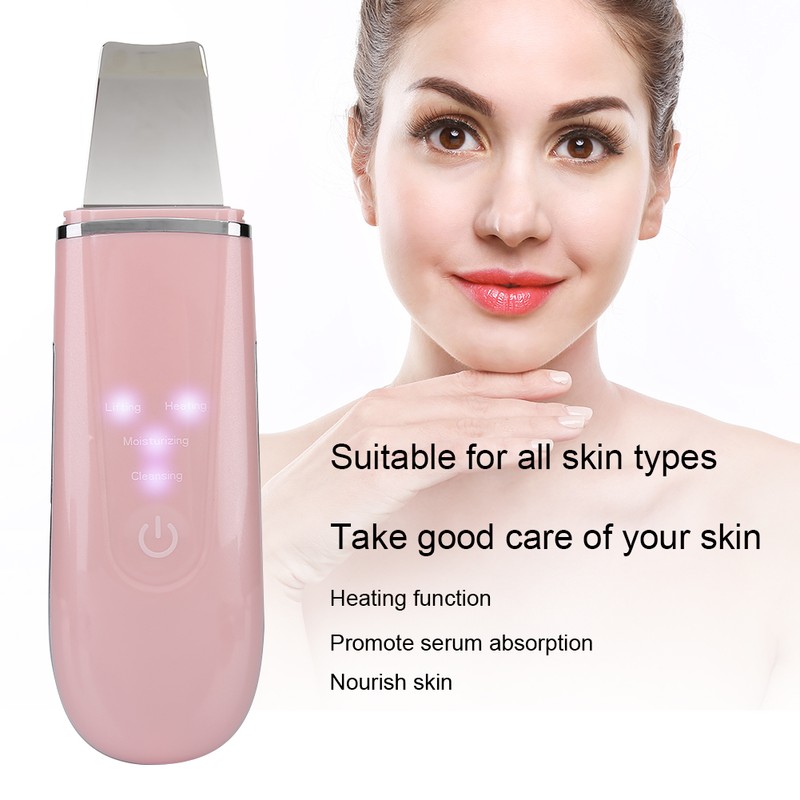 Ultrasonic Skin Scrubber Blackhead Pimple Removal Face Pore Vibration Cleanser