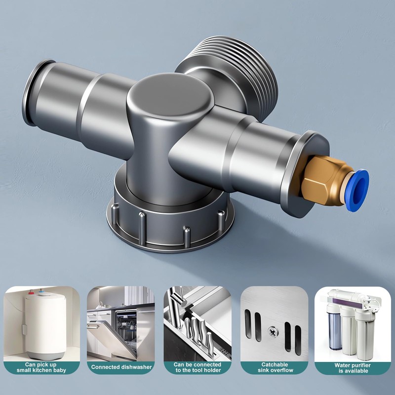 QruiLanTu One Sink Kitchen Sink Drain Kit Space Saving Flexible