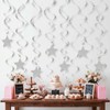 Sdfvsdg Silver Star Hanging Swirl Decorations Ceiling Swirl Foil Decoration