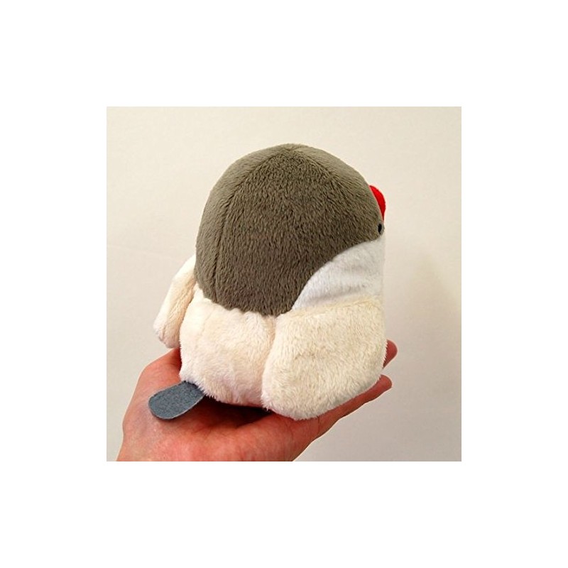 ムニュマム 文鳥 グレー/ベージュ ぬいぐるみ Mサイズ