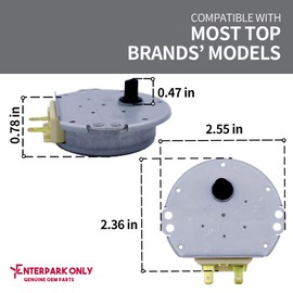 ENTERPARK New SSM-16HR 6549W1S013A Microwave Turntable Motor Replacement Part for LG Kenmore Replaces 6549W1S007G 2B72754E C2B72754E AP4650096 AH3529213 EA3529213 PS3529213 6549W1S013B 6549W2S002E