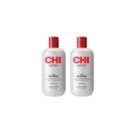 CHI Infra Silk Infusion, Leave-In Reconstructing Treatment To Strengthen & Protect All Hair Types, Alcohol-Free, 12 Oz, Pack of 2