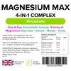 Lindens - Magnesium Max 4-in-1 Complex, 90 Caps - 1