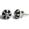 Nacnic Set of 12 hand-painted black and white ceramic knobs