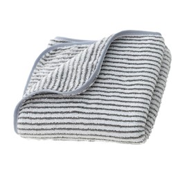 Cabilock Coral Velvet Bath Towel Soft Polyester Shower Towel with Exceptional Water Absorption Quick Drying and Stylish Grey Striped Design for Home Travel