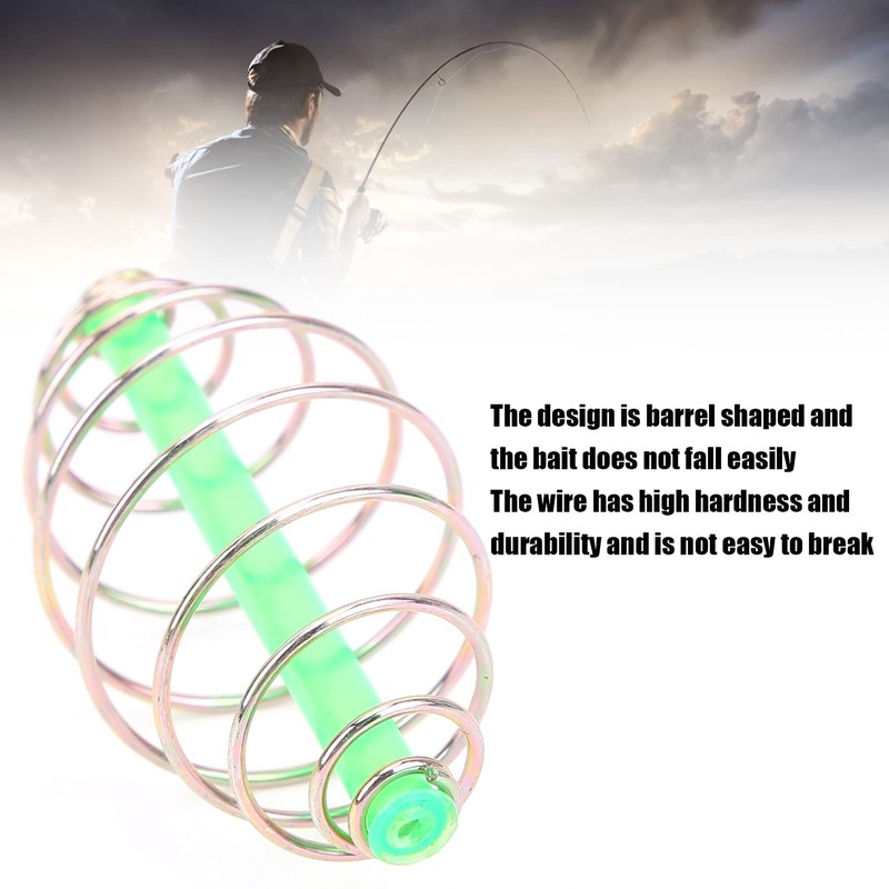 Alomejor 10PC Bait Thrower Fishing Feeder Spring Coil Inline Method
