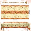Thanksgiving Disposable Rectangle Plastic Tablecloth – 3 Pack, Fall Maple