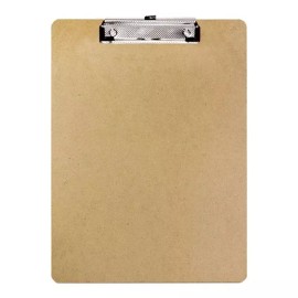 BAZIC Standard Size Hardboard Clipboard w/ Low Profile Clip