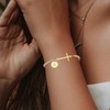 Gold Cross Bracelets for Women - 14K Gold Plated 3mm