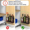 YIGII 3 Pack Adhesive Cabinet Organizer - Wall Mounted Pantry