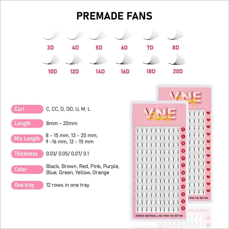 VNE Volume Lash Extensions | russian volume fans lashes |