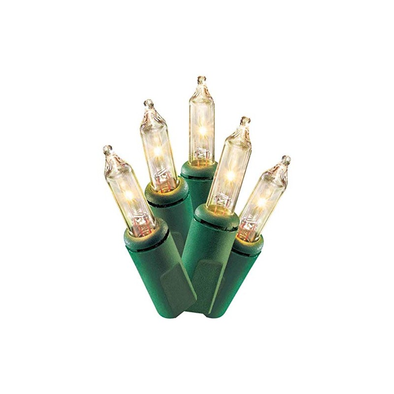 Holiday Time 100 Clear Mini Lights Green Wire 21.5 FT.