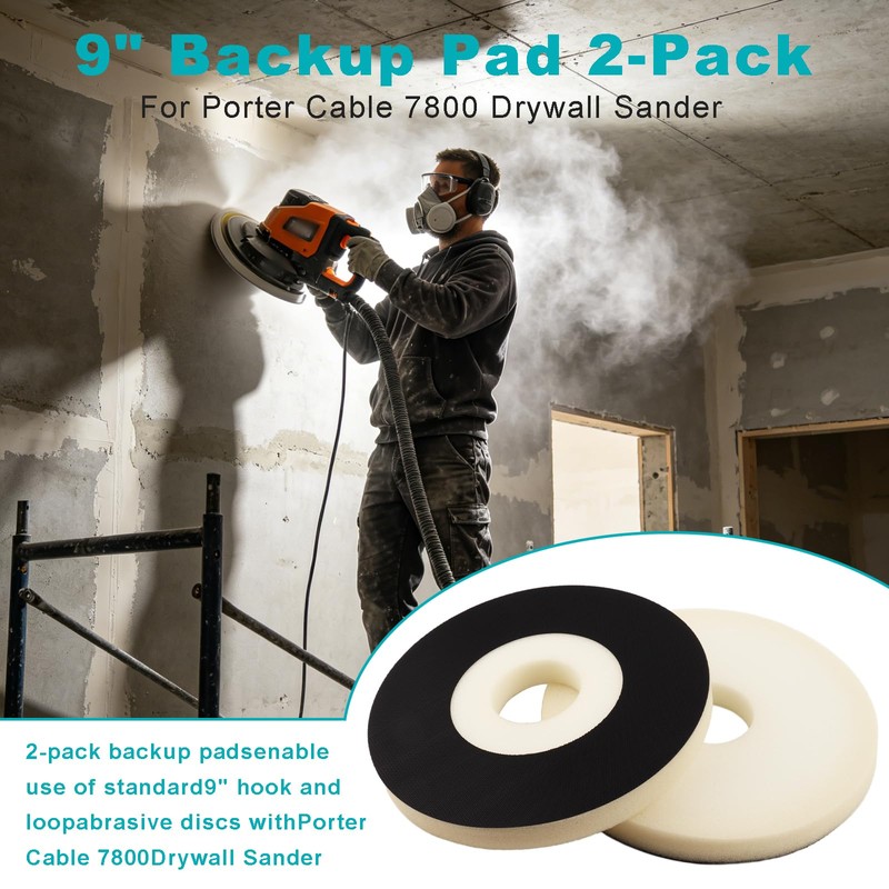 hhdatc 2 Pcs 9-Inch Sanding Backup Pads with Foam and