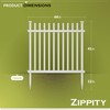 41in H x 44in W (2 Panels) No Dig Zippity