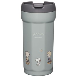 Skater SMVO4-A Octagonal Stainless Steel Tumbler with Lid, 11.8 fl oz (350 ml), Insulated, Vacuum Insulated, Flap Lock, Snoopy