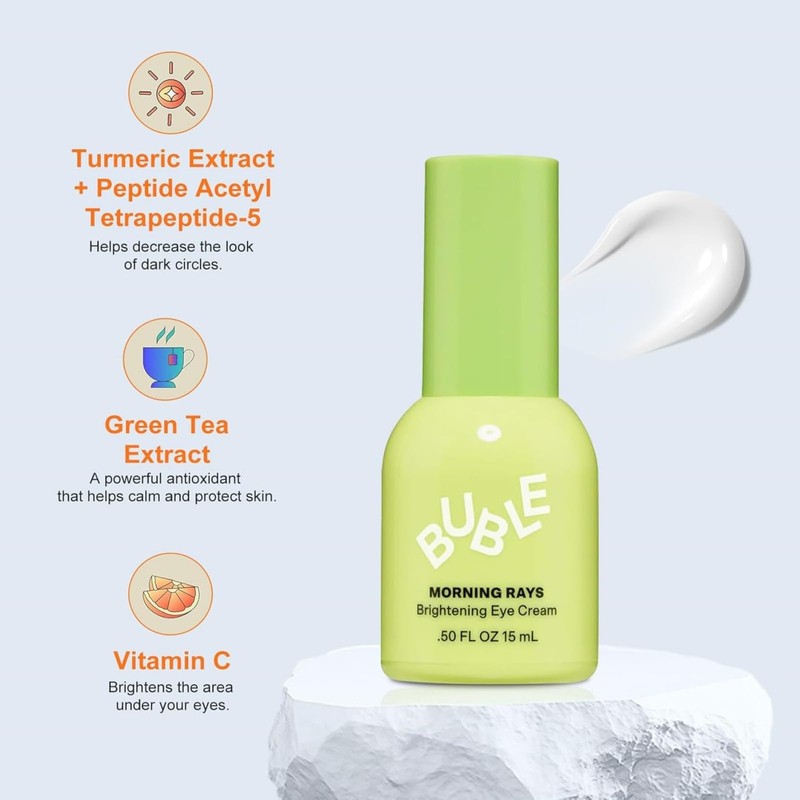 15ml Bub~ble Skincare Eye Cream,Bub~ble Skincare Morning Rays Brightening Eye