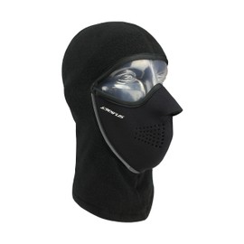 Seirus Innovation Adult Magnemask Convertible Neofleece Cold Weather Mask Combo 3-in-1 Clava with Hood, Face Mask & Neck Warmer, Black, X-Small