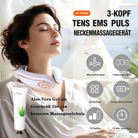 Neck Massager, 15 Intensity Levels, 4 Modes, Electric Massager