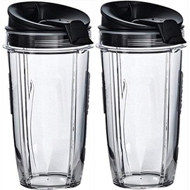 BeenTool 24 oz Cup with Sip & Seal Lid Replacement Compatible with Nutri Ninja 24 oz Cups for Blender Bl450 BL454 Auto-iQ BL480 BL481 (2-Pack)